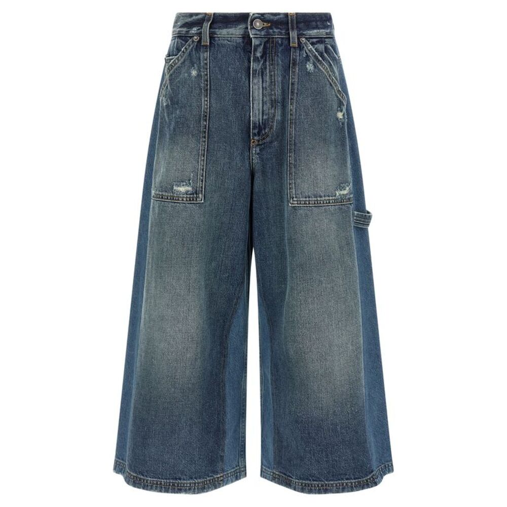 Dolce & Gabbana Blue Cotton Bermuda Women's Shorts